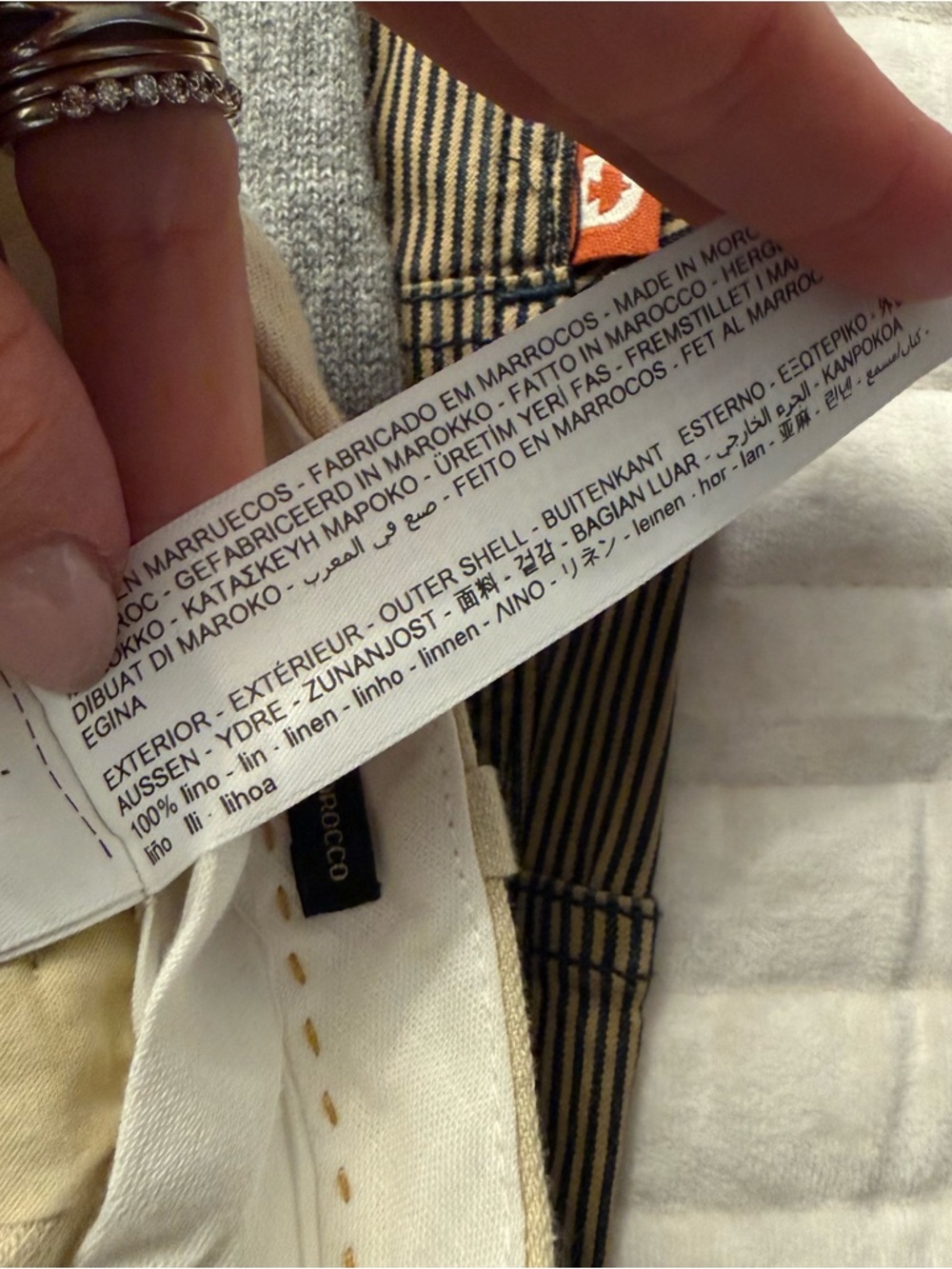 MASSIMO DUTTI • Linen wide leg trousers pants - size 10 tan - Picture 7 of 7